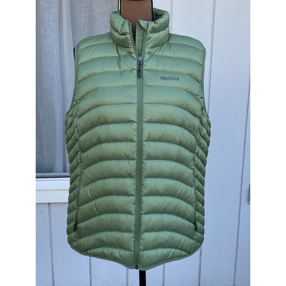 Marmot Women's Aruna‎ Vine Green Down Vest Size XL 600 Fill Water Repellent - Picture 1 of 16